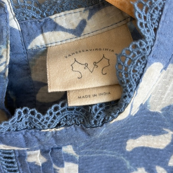 Anthropologie Vanessa Virginia Marissa Floral Top Size 12 - Picture 6 of 9
